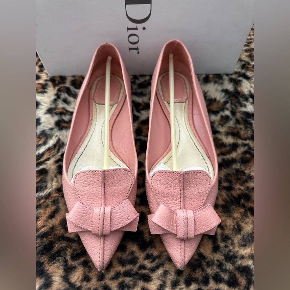 DIOR Pink Ballerinas with Bow